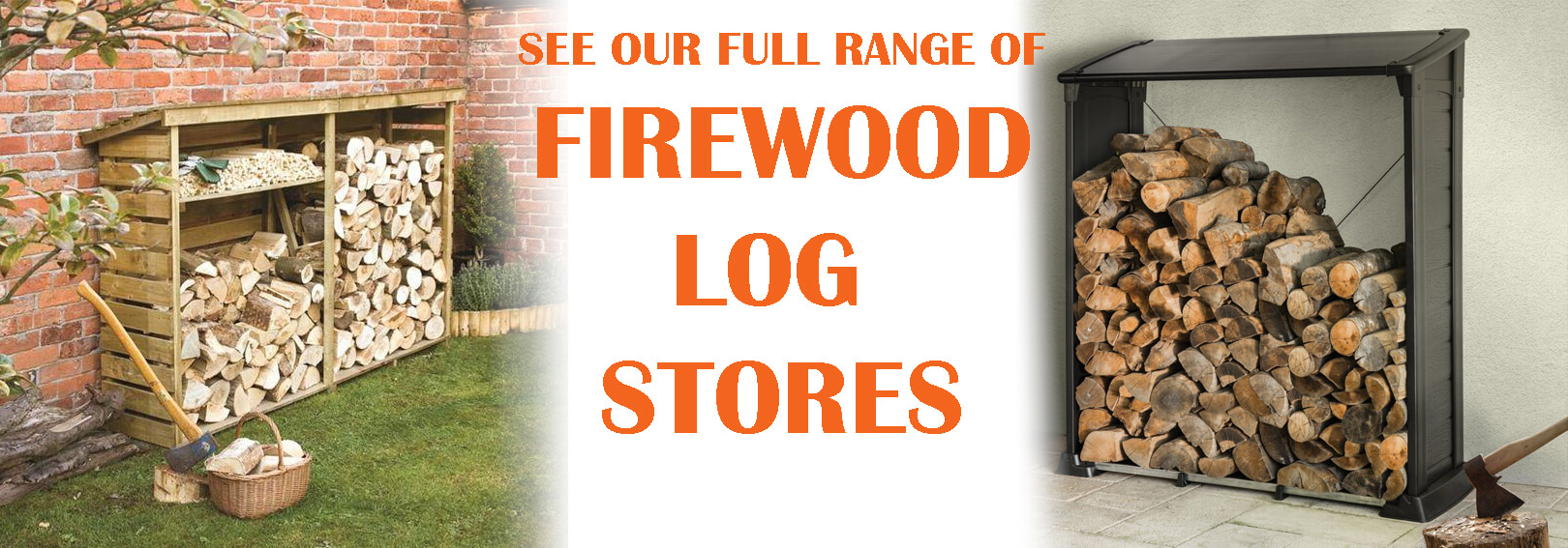 Use one of our attractive log stores to keep your firewood dry and ventilated outside in your garden