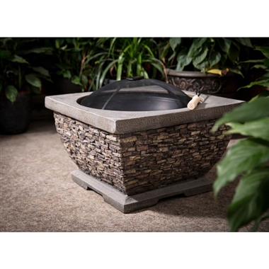 Premium Stone Fire Pit and Wood Burning Patio Fire