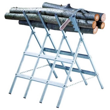 Log Sawhorse and Clamp for Firewood