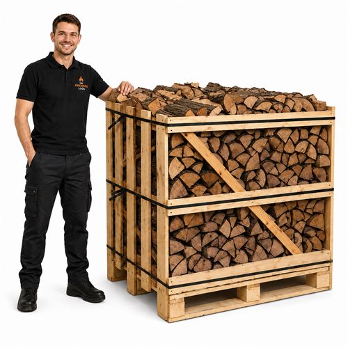 Kiln Dried Oak Firewood Logs- Ready to Burn Standard Crate