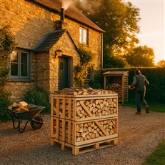 Kiln Dried Birch Firewood Logs- Ready to Burn Standard Crate