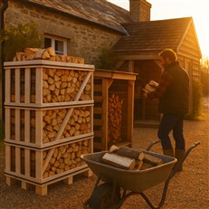 Kiln Dried Birch Firewood Logs - Large Crate | Ready to Burn Certified