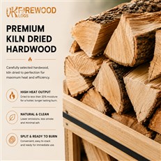 Kiln Dried Birch Firewood Logs- Ready to Burn Standard Crate