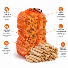 Kindling in a Net Bag - Easy and Safe Firestarters