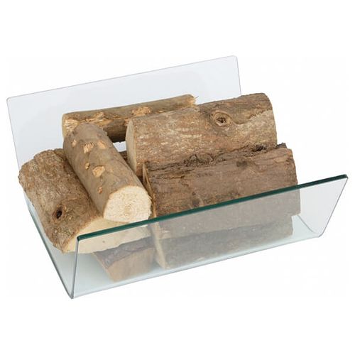 Glass Fireplace Log Basket