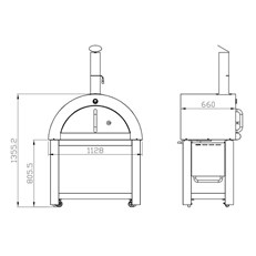 Large Stainless Steel Wood Fired Pizza Oven Package