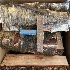 Flame Box with Kiln Dried Birch Firewood & Fire Starters