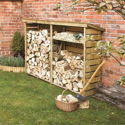 Double Firewood Log Store